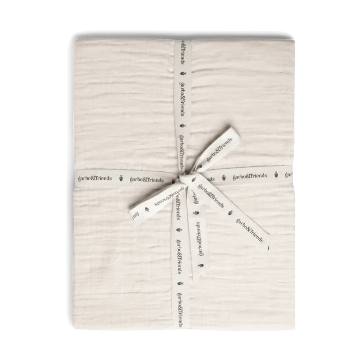 Eggshell Muslin fitted sheet - 70x140x20 cm - Garbo&Friends