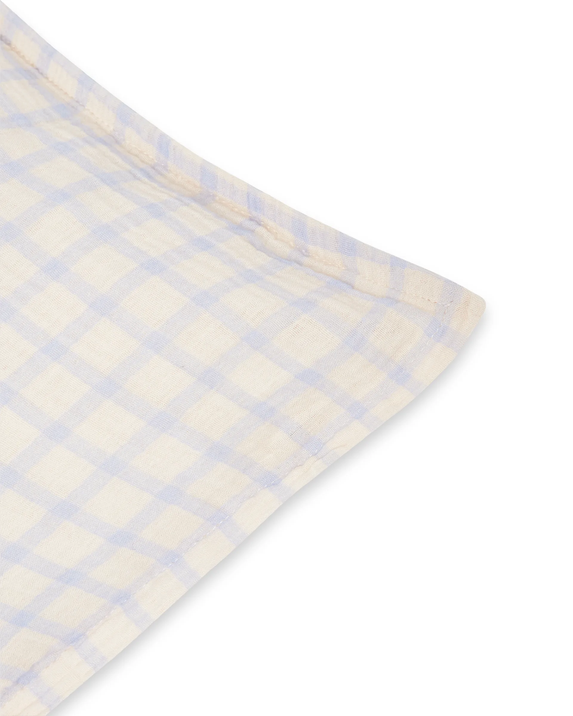 Gingham Sky Blue Muslin pillowcase, 50x75 cm Garbo&Friends