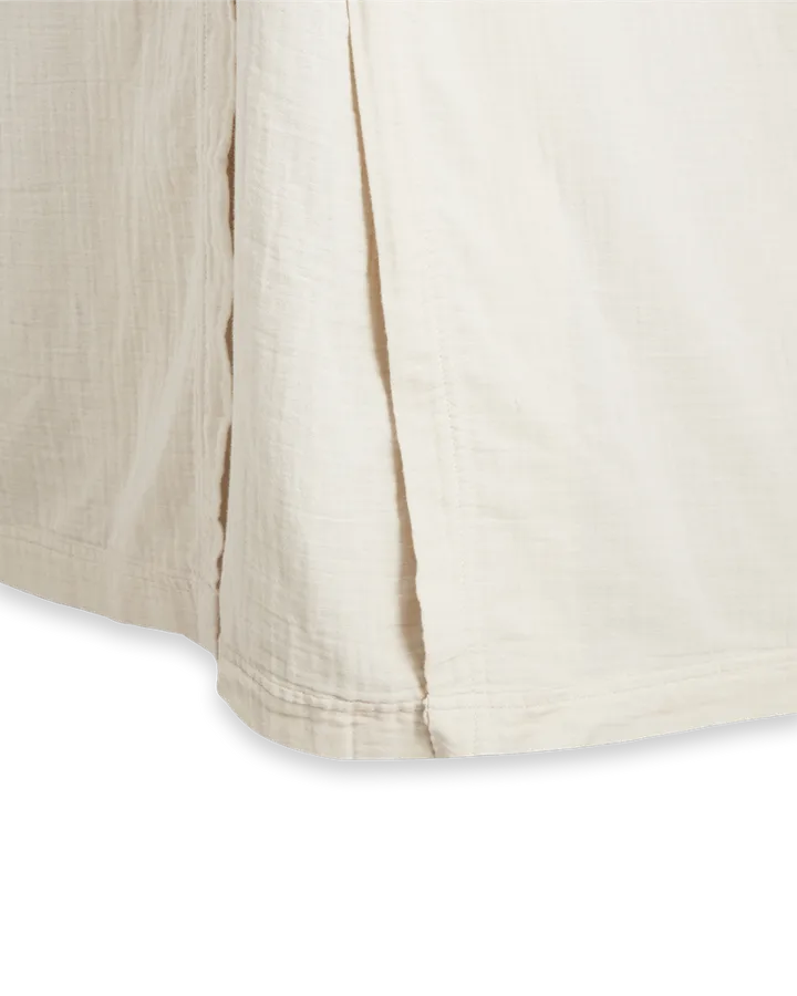 Muslin bed skirt - Eggshell, 180x200x53 cm - Garbo&Friends