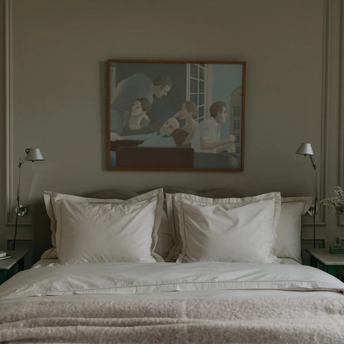 Pearl Ladder Lace double duvet cover, 220x220 cm Garbo&Friends