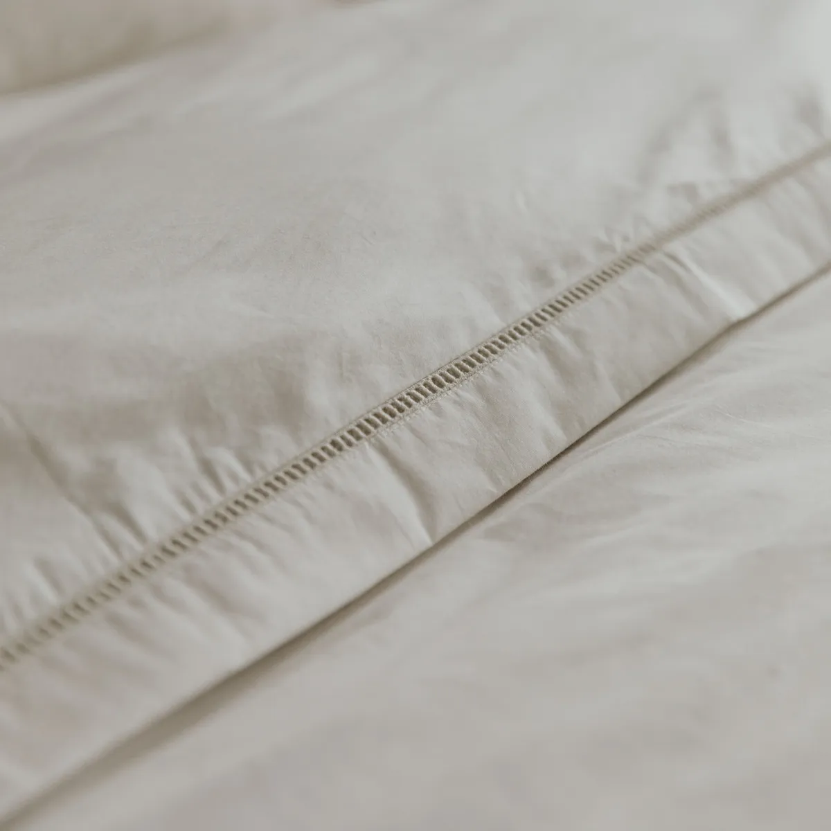 Pearl Ladder Lace double duvet cover, 220x220 cm Garbo&Friends
