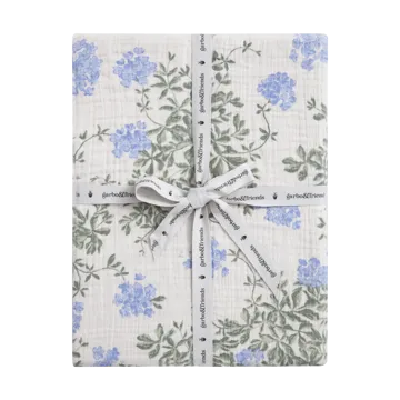 Plumbago Muslin fitted sheet - 140x200x30 cm - Garbo&Friends