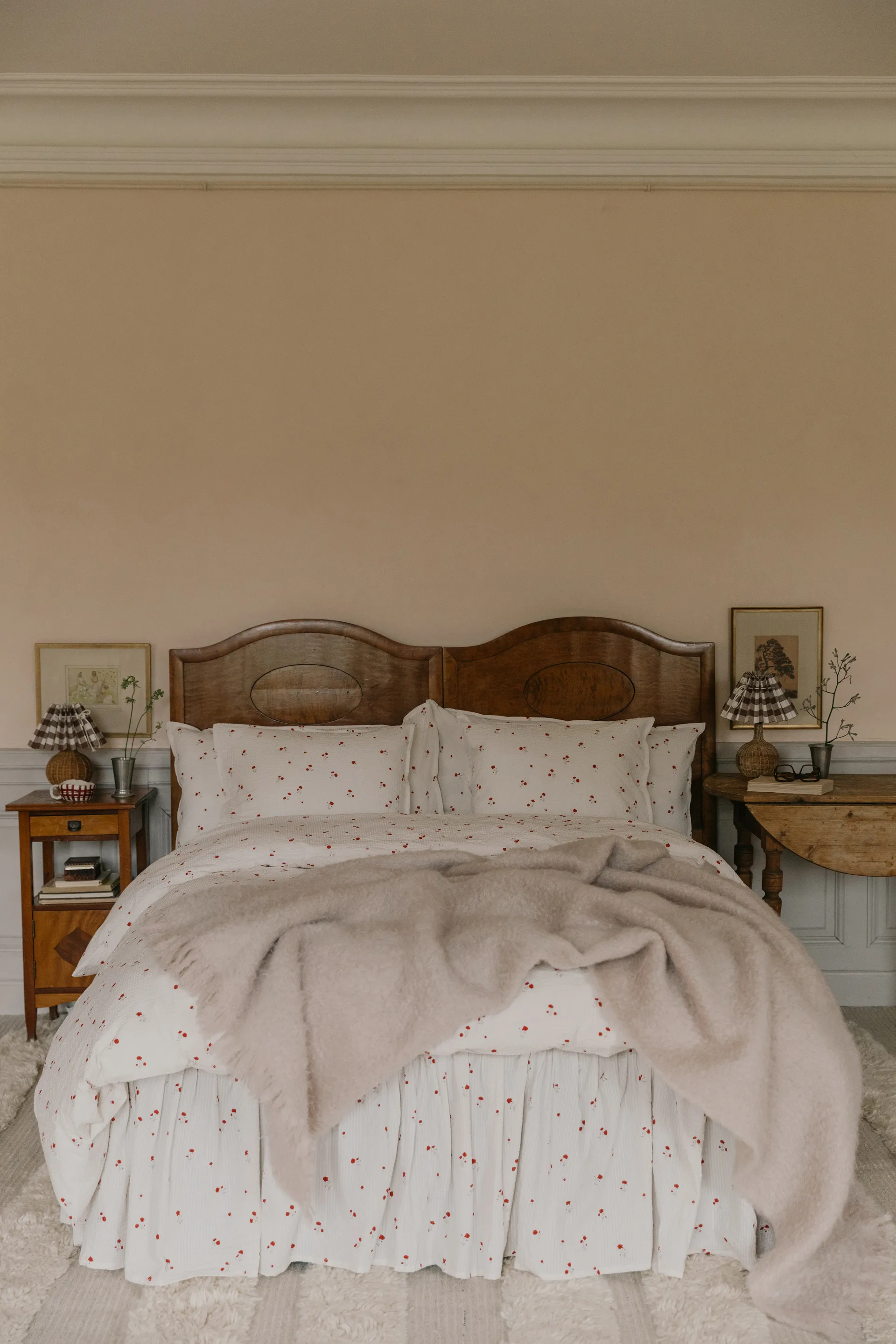 Poppy Seersucker bed skirt, 90x200x45 cm Garbo&Friends
