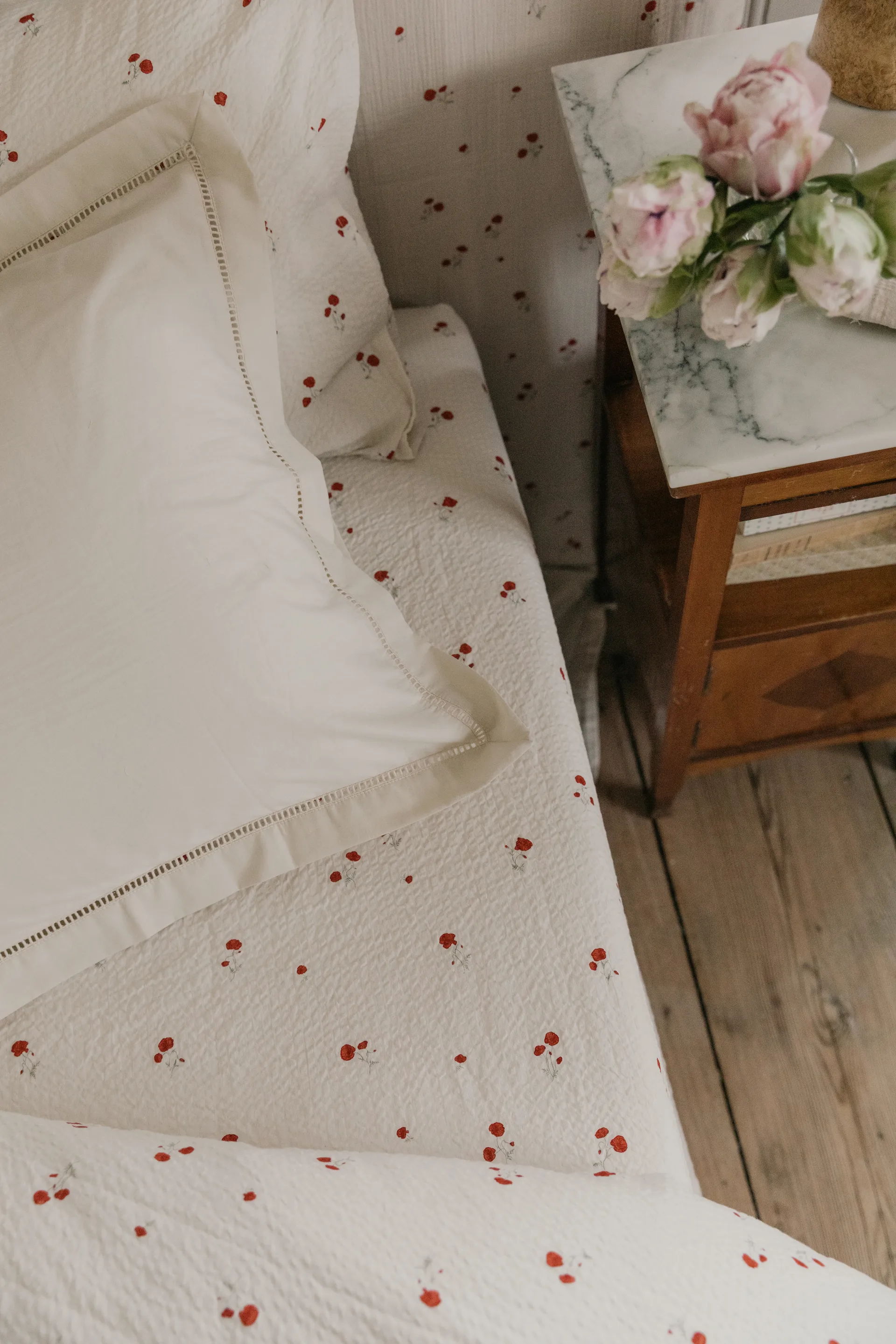 Poppy Seersucker fitted sheet, 180x200x30 cm Garbo&Friends