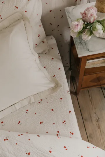 Poppy Seersucker fitted sheet - 90x200x30 cm - Garbo&Friends