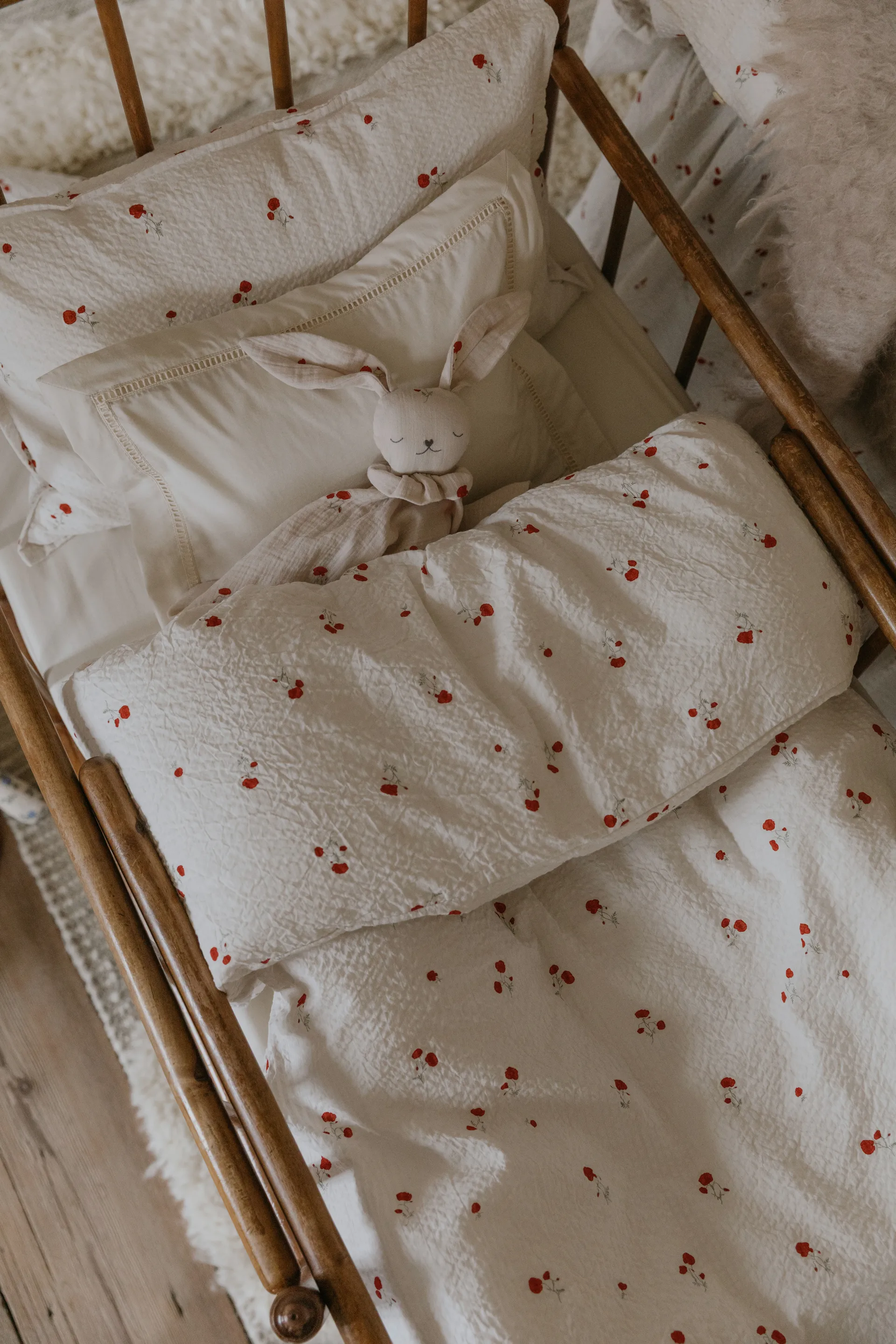 Poppy Seersucker junior bedding set, 100x130 cm/35x55 cm Garbo&Friends