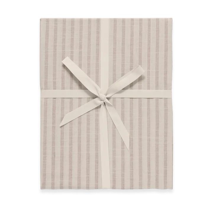 Stripe Mauve fitted sheet - 60x120x20 cm - Garbo&Friends