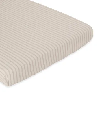 Stripe Mauve fitted sheet - 90x200x30 cm - Garbo&Friends