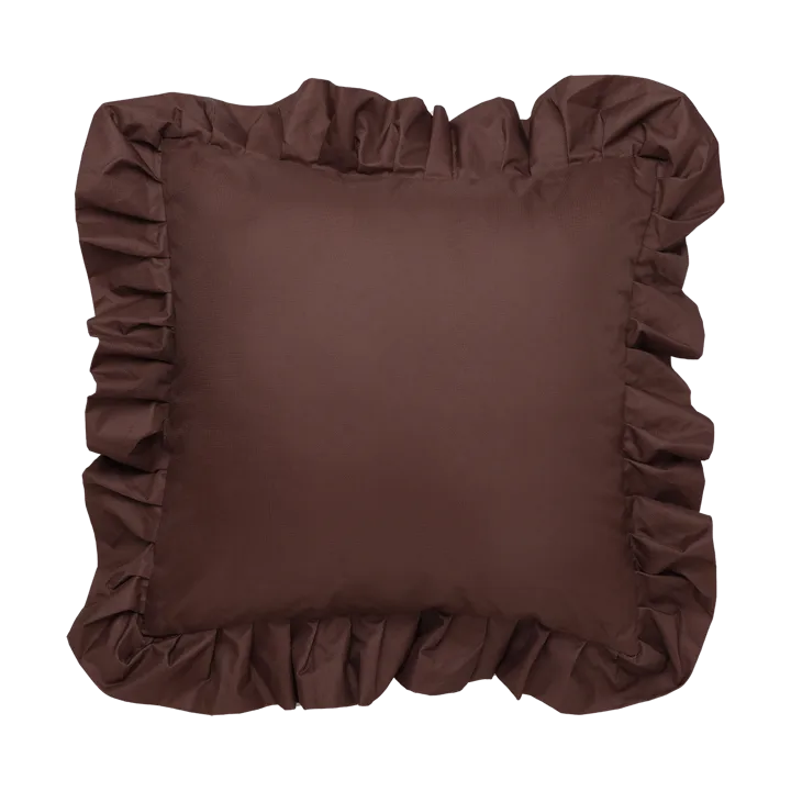 Garden Glory Outdoor cushion with frill 45x45 cm - Brown - Garden Glory