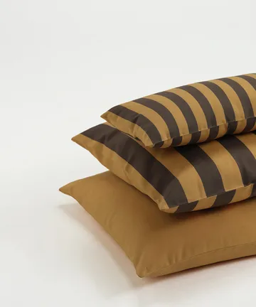 Garden Glory striped cushion - Saffron yellow-brown, 25x50 cm - Garden Glory