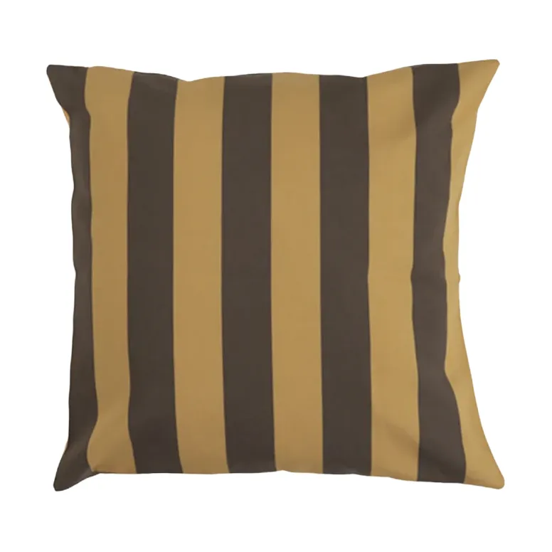 Garden Glory striped cushion, Saffron yellow-brown, 50x50 cm Garden Glory