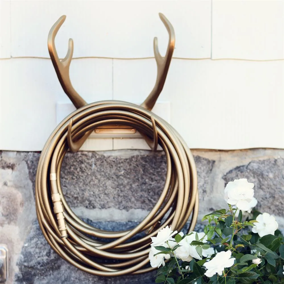 Garden Glory wall mount reindeer, Gold Garden Glory