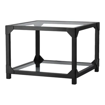 Bleck coffee table 55x55 cm glass - Beech-black stain - Gärsnäs