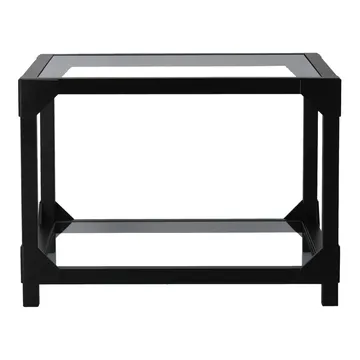 Bleck coffee table 55x55 cm glass - Beech-black stain - Gärsnäs