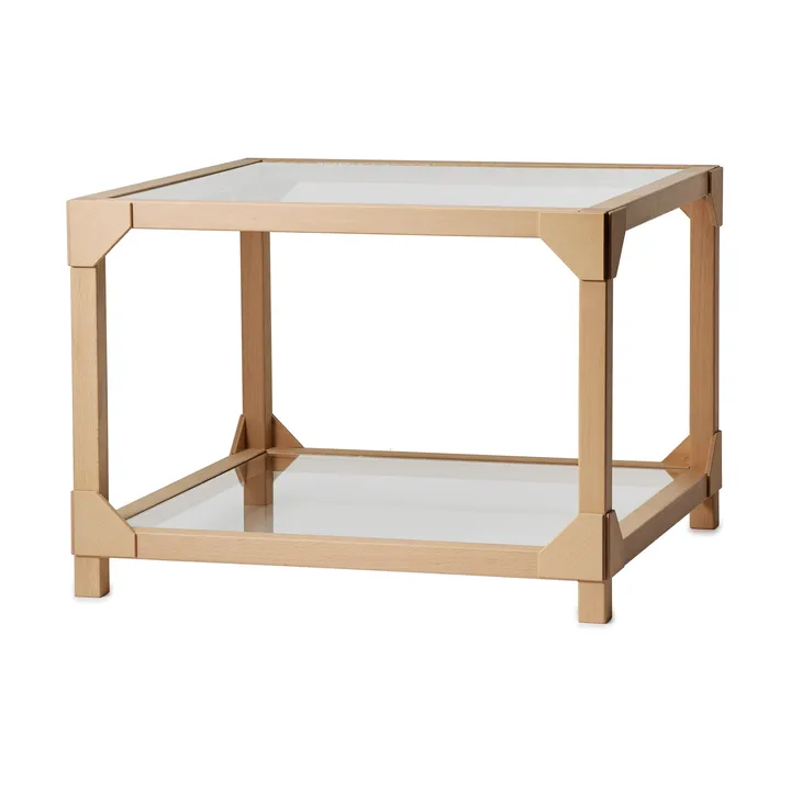 Bleck coffee table 55x55 cm glass - Beech-natural - Gärsnäs