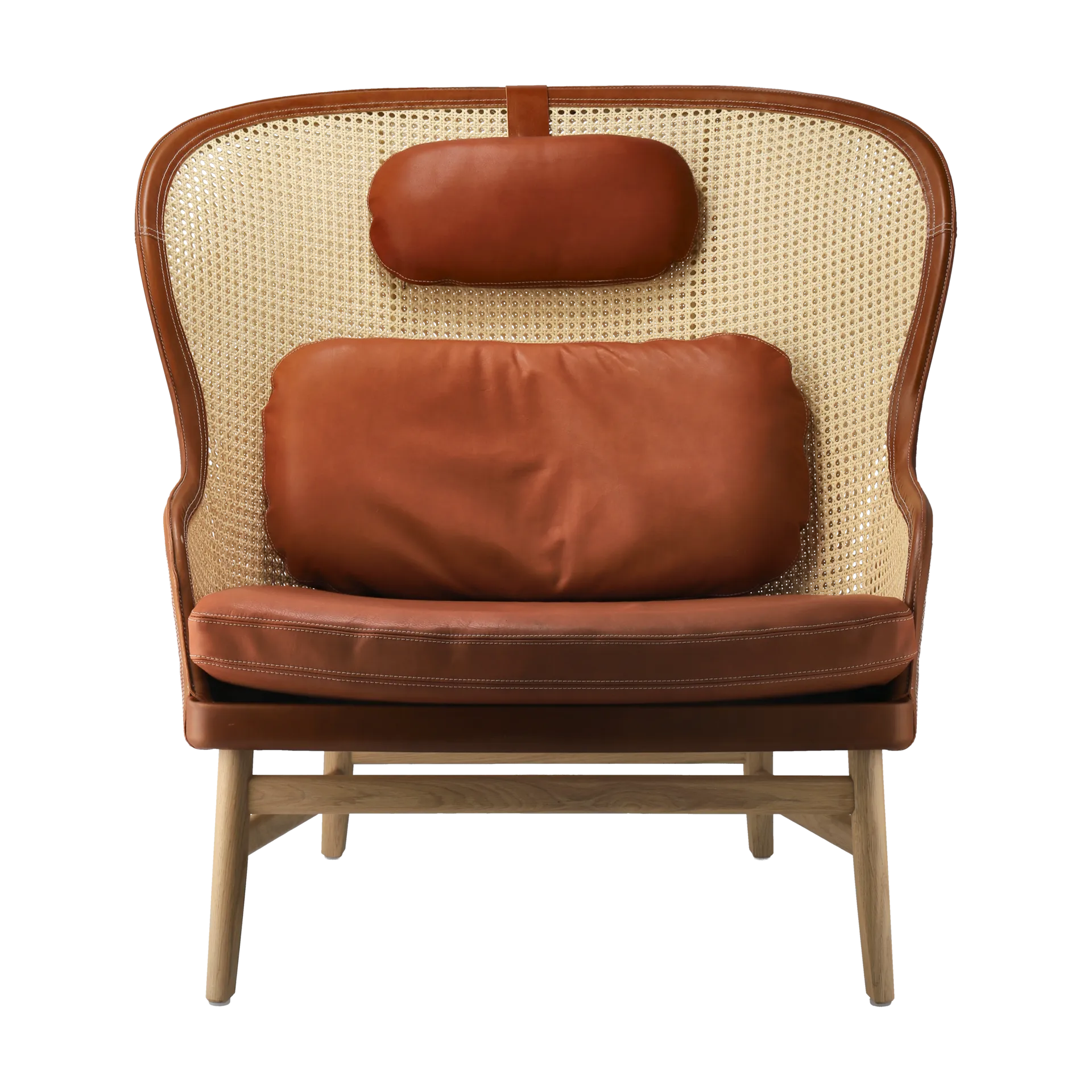 Dandy armchair, Oak-natural-Tärnsjö leather cognac Gärsnäs