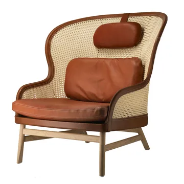 Dandy armchair - Oak-natural-Tärnsjö leather cognac - Gärsnäs