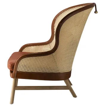 Dandy armchair - Oak-natural-Tärnsjö leather cognac - Gärsnäs