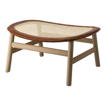 Dandy footstool - Oak-natural-Tärnsjö leather cognac - Gärsnäs