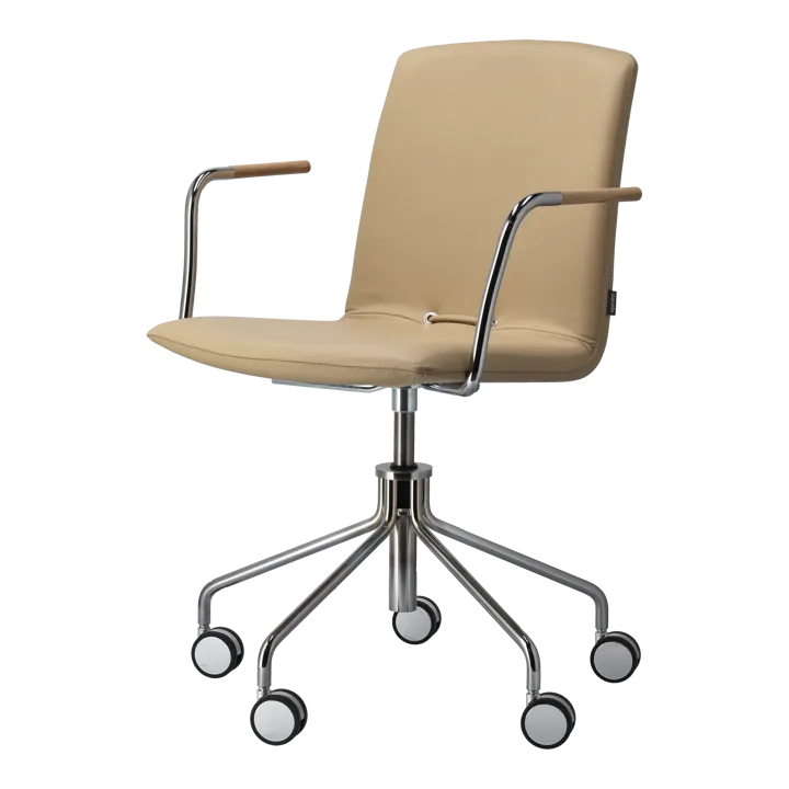 Day armchair swivel stand chrome - Oak-natural-H&S-elmosoft 02119 - Gärsnäs