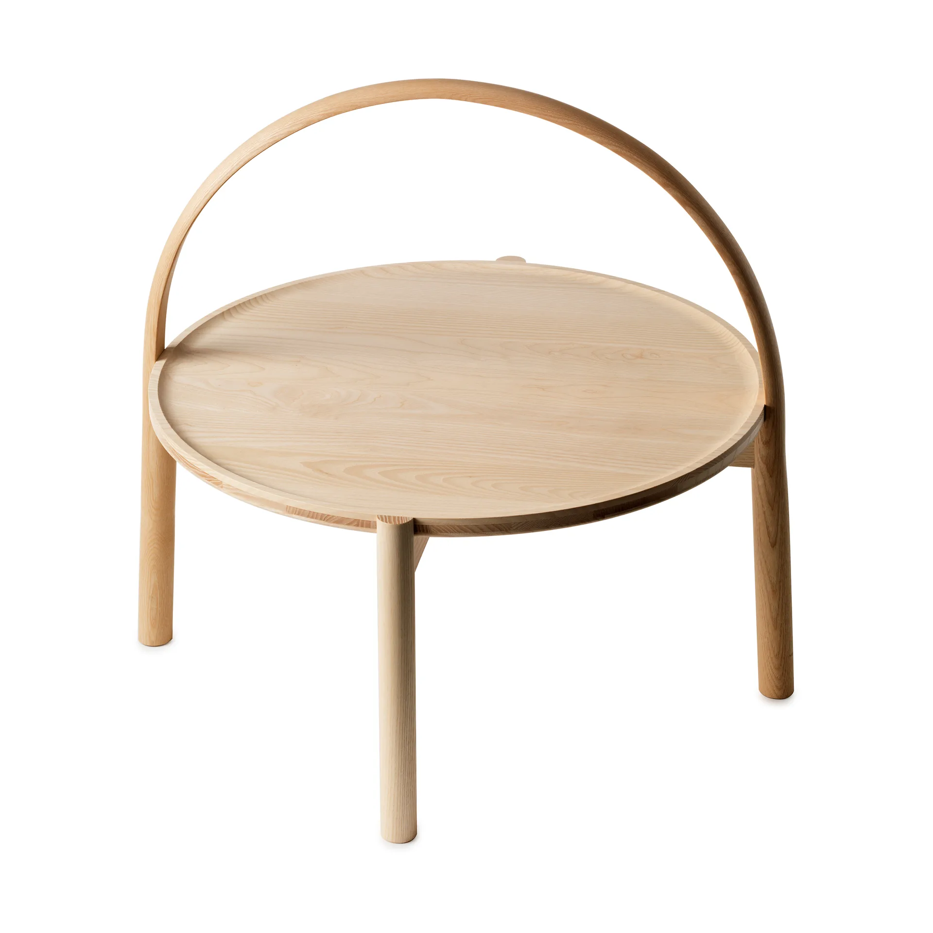 Elna coffee table, Ash-white-Ø60 cm with hanger Gärsnäs