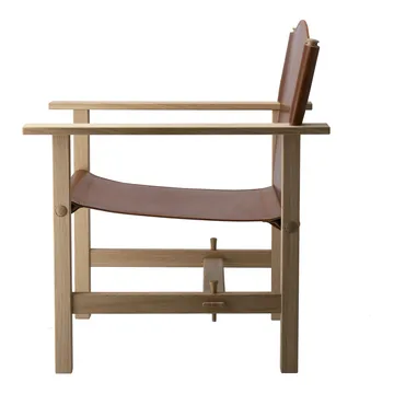 Ferdinand armchair - Oak-untreated-Tärnsjö leather cognac - Gärsnäs
