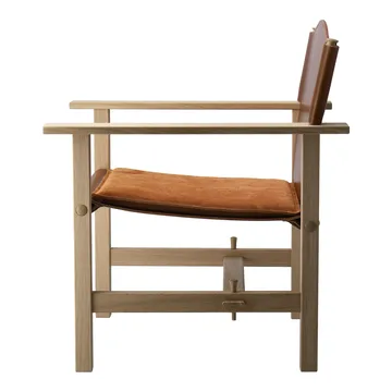 Ferdinand armchair - Oak-untreated-Tärnsjö leather cognac - Gärsnäs
