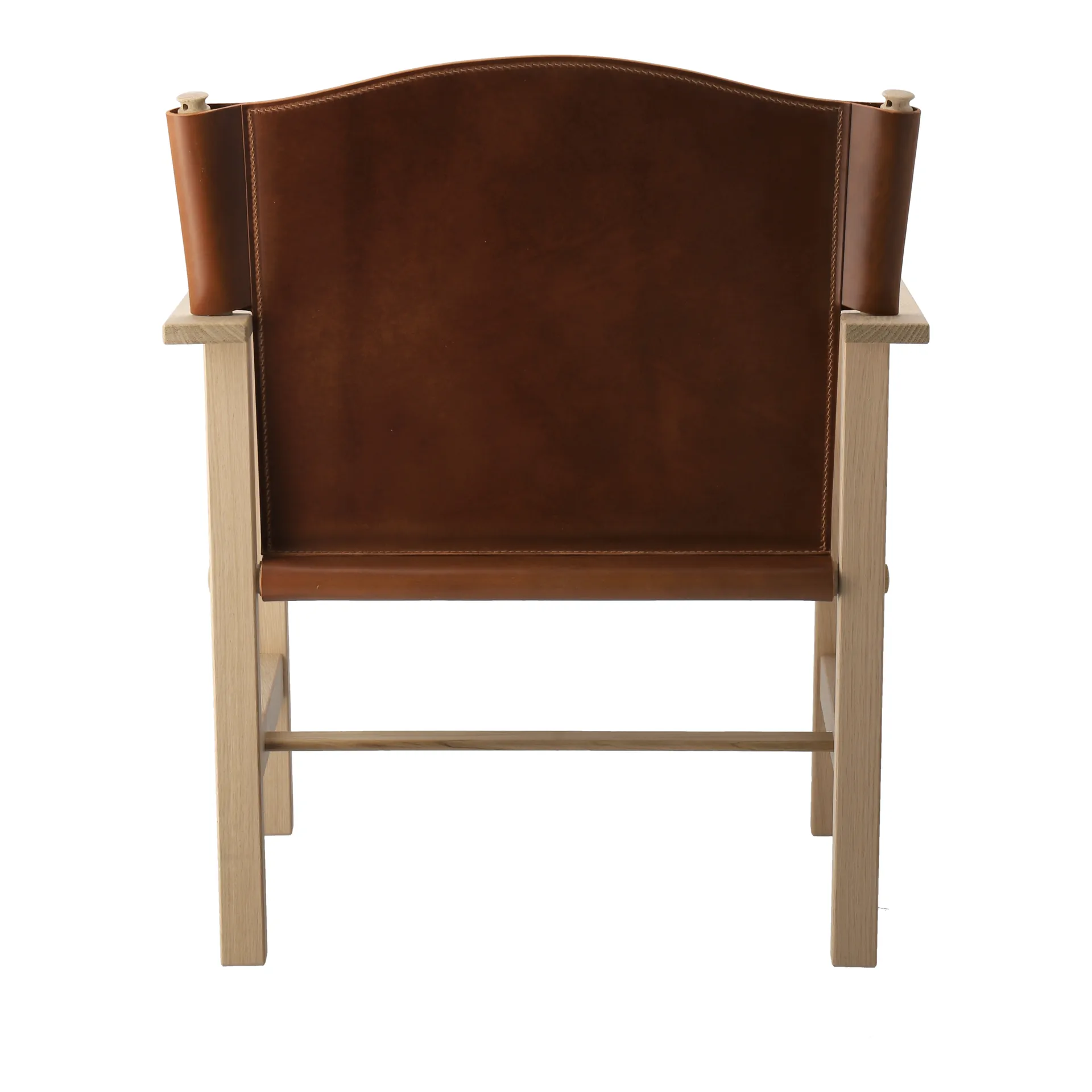 Ferdinand armchair, Oak-untreated-Tärnsjö leather cognac Gärsnäs