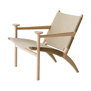 Hedwig armchair - Beech-white-cloth canvas - Gärsnäs