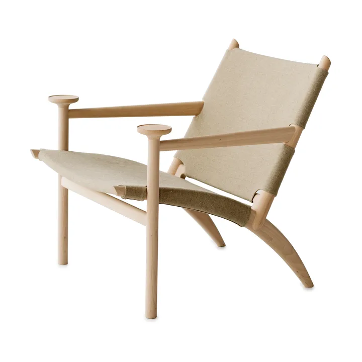Hedwig armchair - Beech-white-cloth canvas - Gärsnäs
