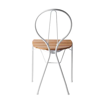 Pia chair - White lacquered steel frame-oiled oak - Gärsnäs