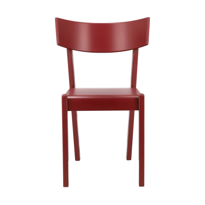 Tati chair - Beech veneered seat-red stain - Gärsnäs