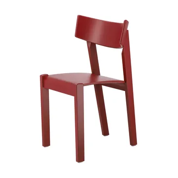 Tati chair - Beech veneered seat-red stain - Gärsnäs