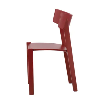 Tati chair - Beech veneered seat-red stain - Gärsnäs