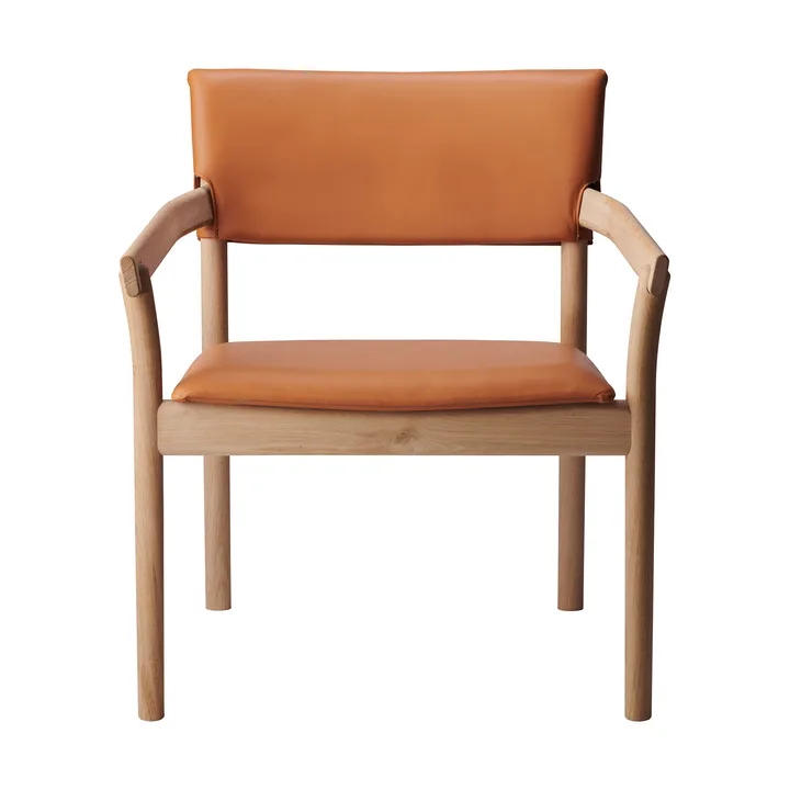 Vyn armchair upholstered back - Monocoat natural-Elmosoft 43283 - Gärsnäs