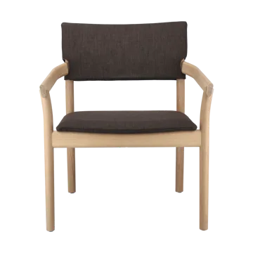 Vyn armchair upholstered back - Monocoat natural-Lido 46 Mole - Gärsnäs