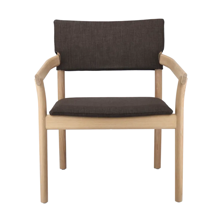 Vyn armchair upholstered back - Monocoat natural-Lido 46 Mole - Gärsnäs
