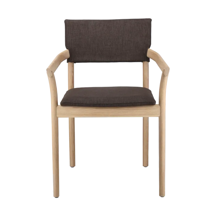 Vyn chair upholstered back - Monocoat natural-Lido 46 Mole - Gärsnäs