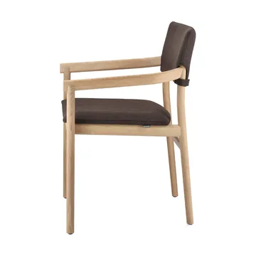 Vyn chair upholstered back - Monocoat natural-Lido 46 Mole - Gärsnäs