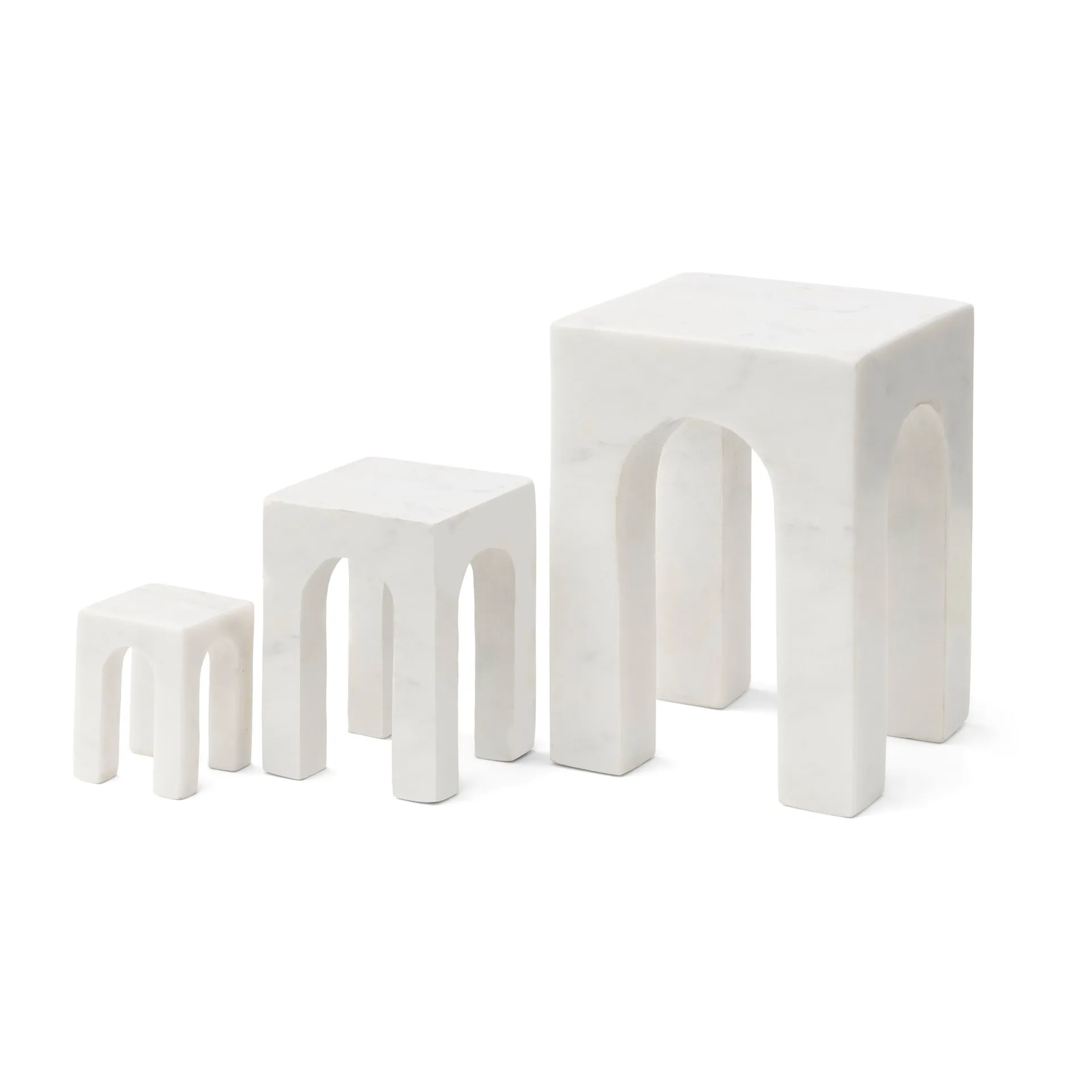 Arkis book end 3 pieces, White Gejst