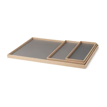 Frame tray large 35.5x50.6 cm - Oak-light grey - Gejst