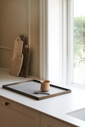 Frame tray large 35.5x50.6 cm - Smoked oak-Grey - Gejst