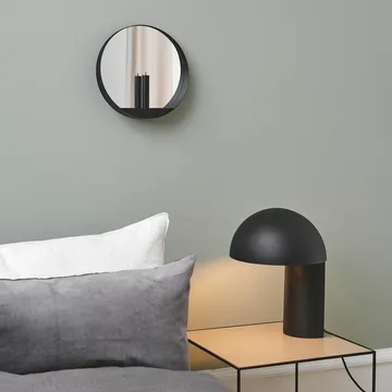 Glim mirror/candlestick Ø28 cm - Black - Gejst