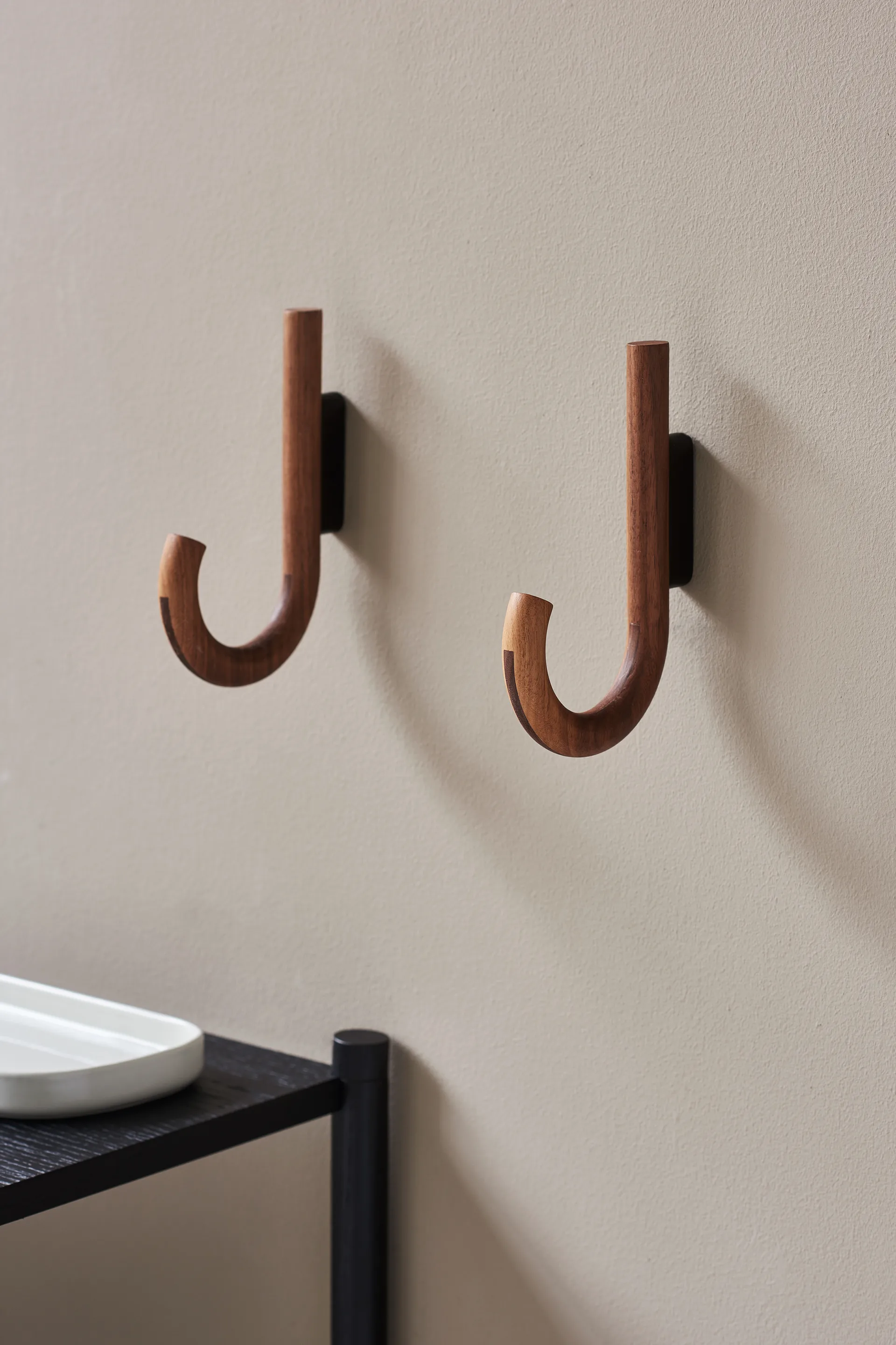 Hook hook 19 cm, Walnut-black Gejst