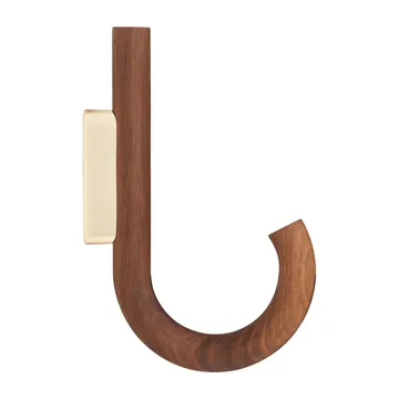 Hook hook 19 cm - Walnut-brass - Gejst