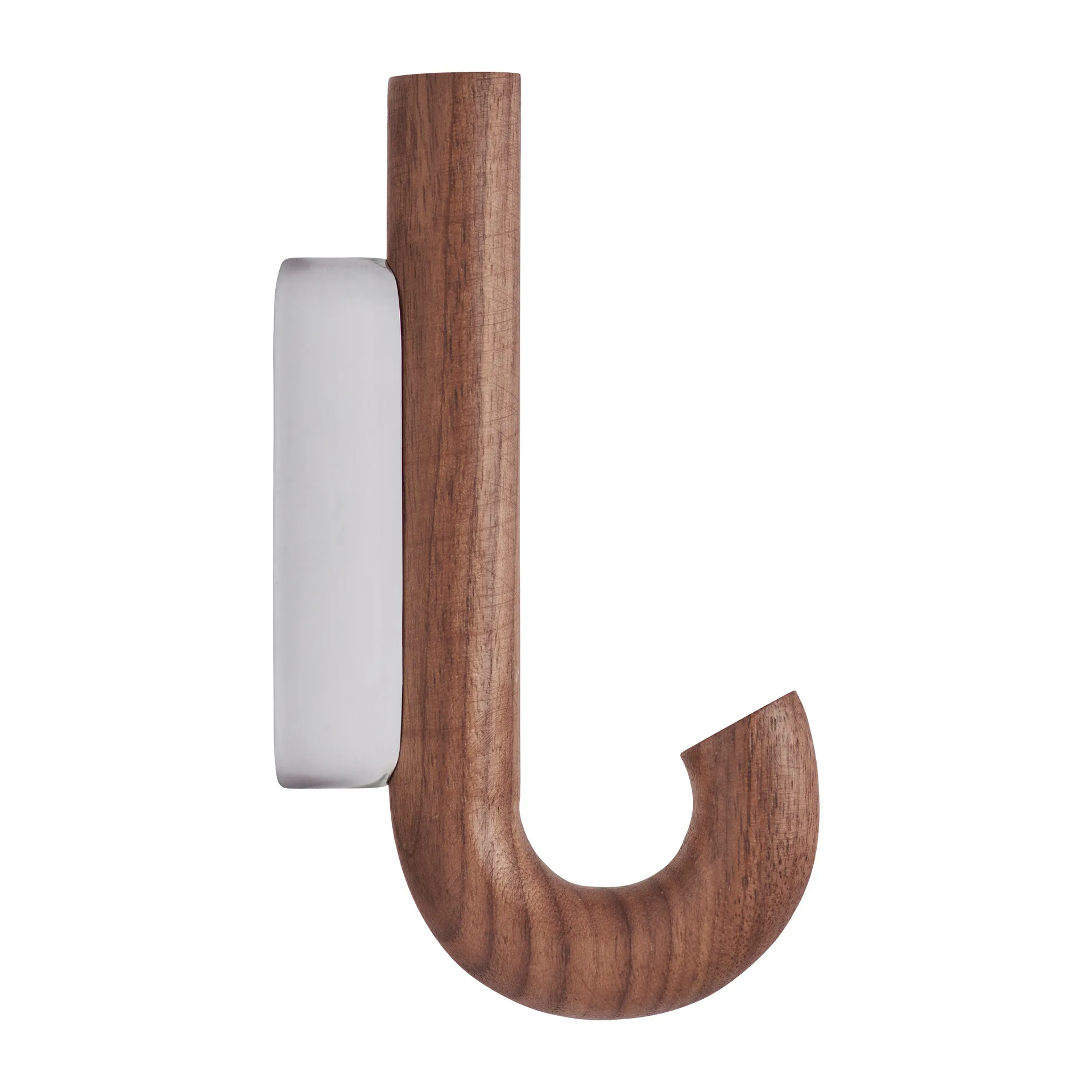 Hook hook mini 13.3 cm, Walnut-Chrome Gejst