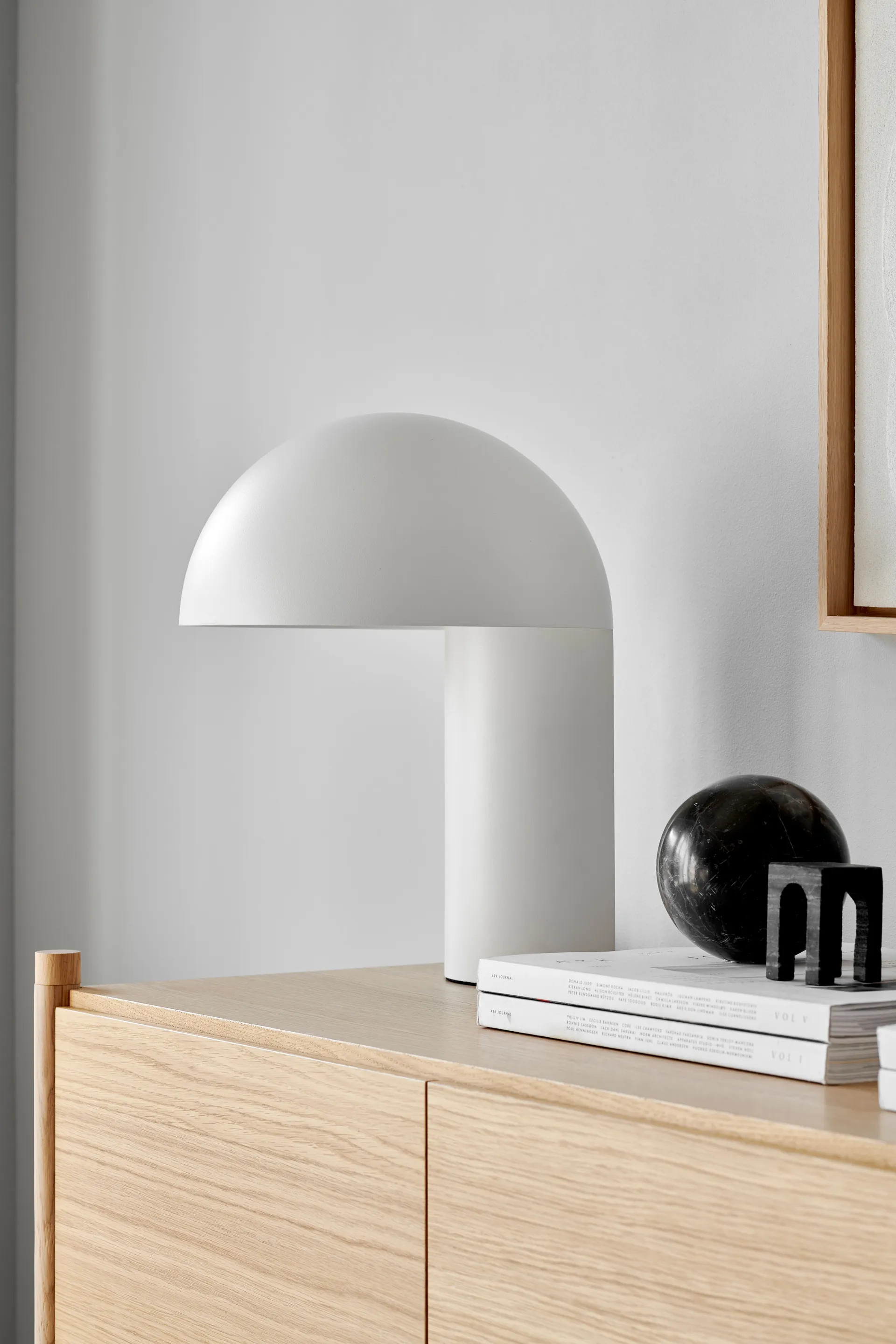 Leery table lamp 40 cm, White Gejst