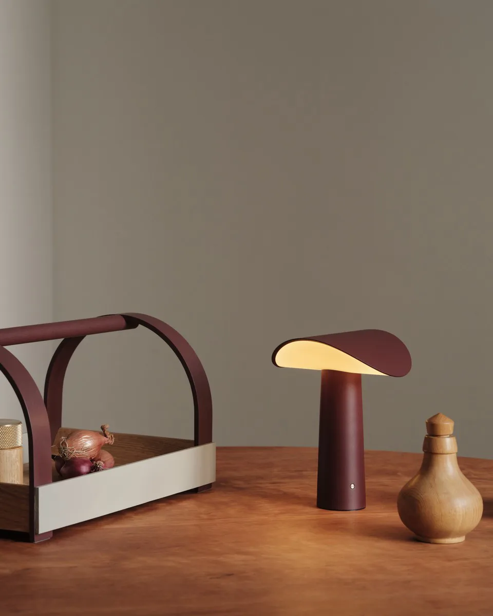 Lium portable table lamp 22.5 cm, Burgundy Gejst