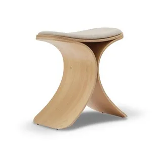 Luno stool 48x28x72 cm - Oak-beige textile - Gejst