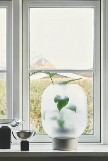Nebl flower pot with frosted glass Ø26 cm - Grey - Gejst
